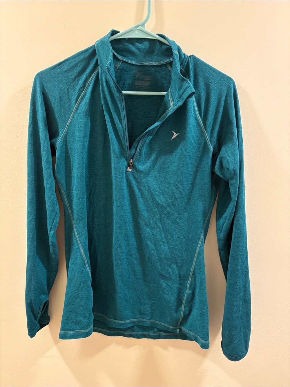 Old Navy Teal Long Sleeve Half-Zip Active Top